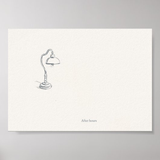 Introvert Minimalist Home Office Poster (Voorkant)