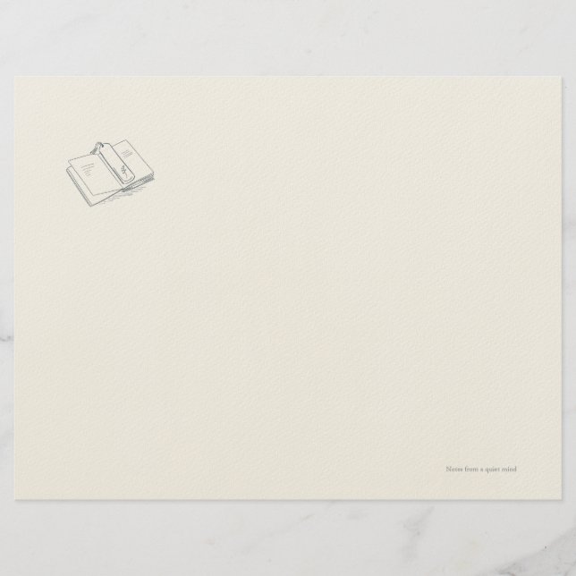 Introvert Minimalist Line Art Letterhead  Briefhoofd (Voorkant)