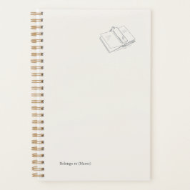 Introvert Minimalist Line Art Literary Gift Planner