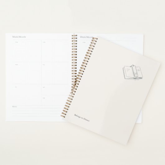 Introvert Minimalist Line Art Literary Gift Planner (Display)