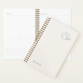 Introvert Minimalistische Lijn Kunst Literair Cade Planner (Display)