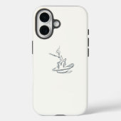Introvert Minimalistische Lijnkunst iPhone / iPad Case-Mate iPhone Case (Achterkant)
