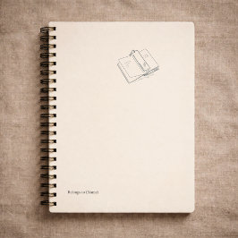 Introvert Minimalistische Lijnkunst Literaire Cade Notitieboek