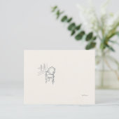 Introvert Minimalistische Lijnkunst Postkaart (Staand voorkant)