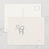 Introvert Minimalistische Lijnkunst Postkaart (Voorkant / Achterkant)