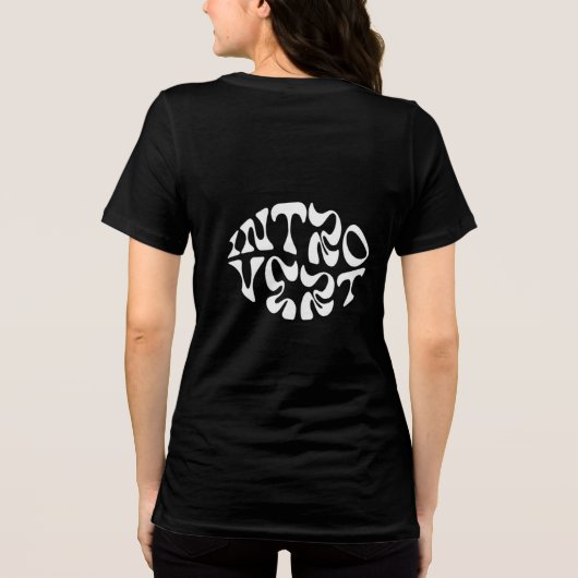 "Introvert Mode: Do Not Disturb" Tee Tri-Blend Shirt (Achterkant)