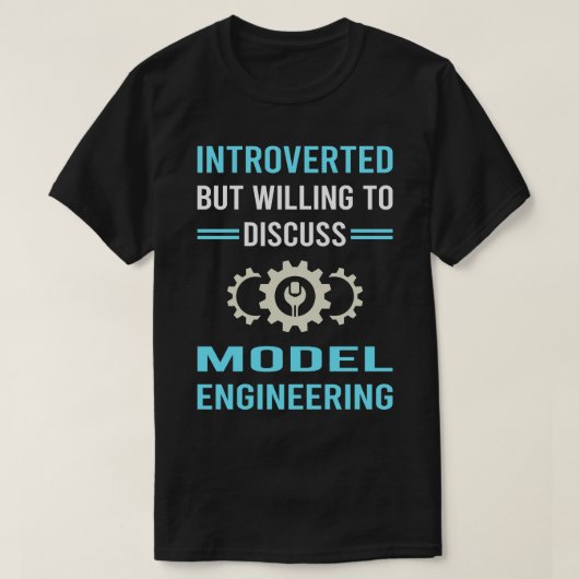 Introvert Model Engineering Engineer T-shirt (Design voorkant)