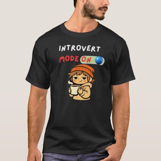 Introvert Modus Aan Schattig Knus Introvert T-shirt (Voorkant)