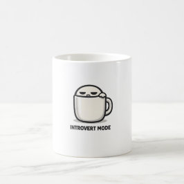 Introvert Modus Aan - Schattig Vermoeid Karakter K Koffiemok