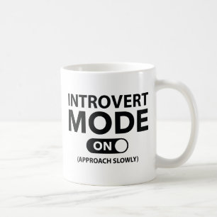 Introvert-modus ingeschakeld koffiemok