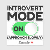 Introvert-modus ingeschakeld sticker (Vel)