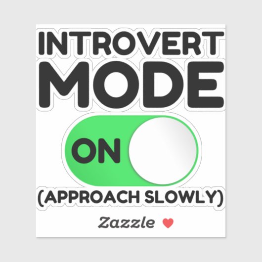 Introvert-modus ingeschakeld sticker (Vel)