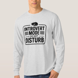 Introvert Modus Niet Storen Minimalistische Typogr T-shirt