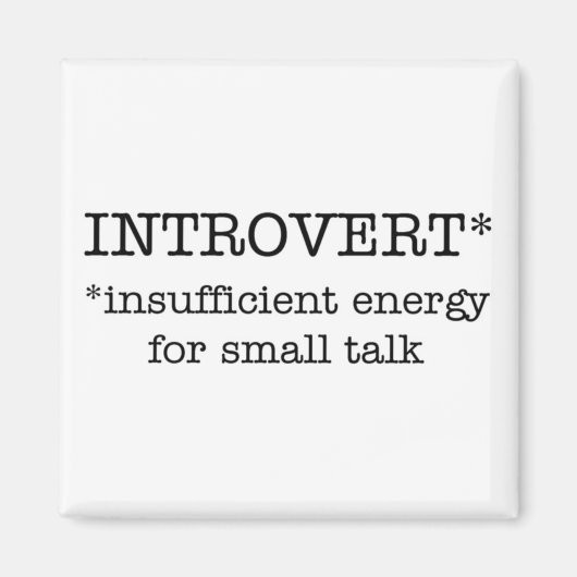 INTROVERT onvoldoende energiemagnet Magneet (Voorkant)