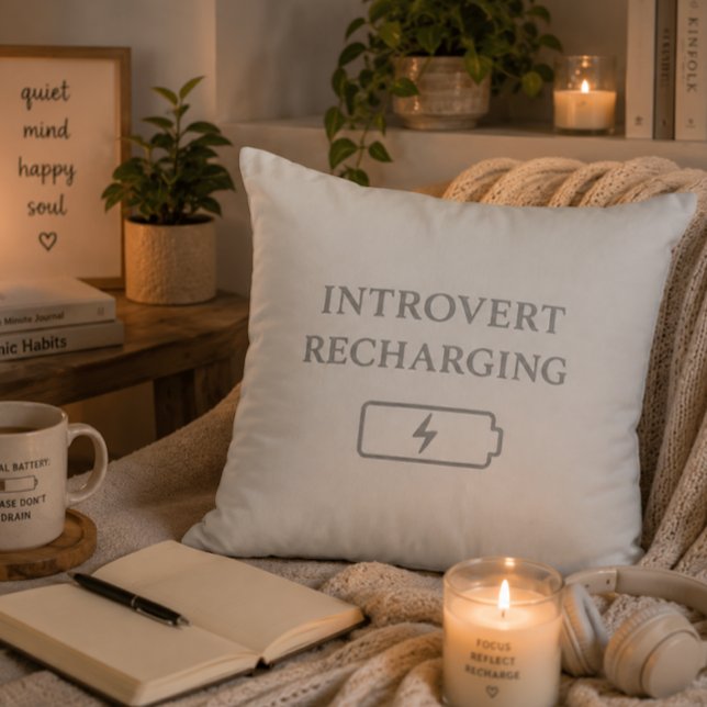 Introvert Opladen | Sociale Batterij Opladen Kussen (Creator heeft geüpload)
