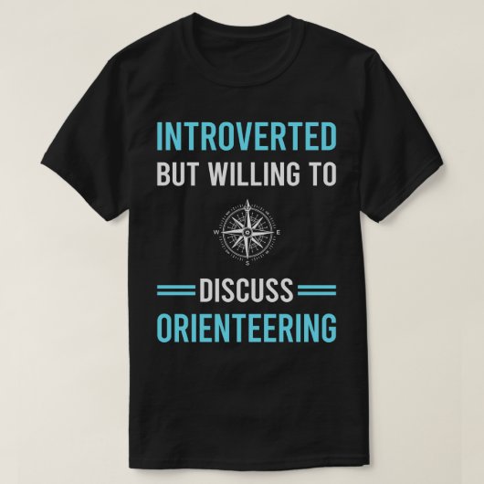 Introvert Orienteering Navigatie T-shirt (Design voorkant)
