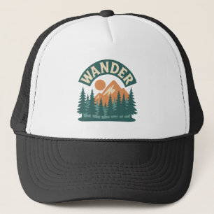 Introvert Outdoors Club Trucker Hat – Retro Forest Pet
