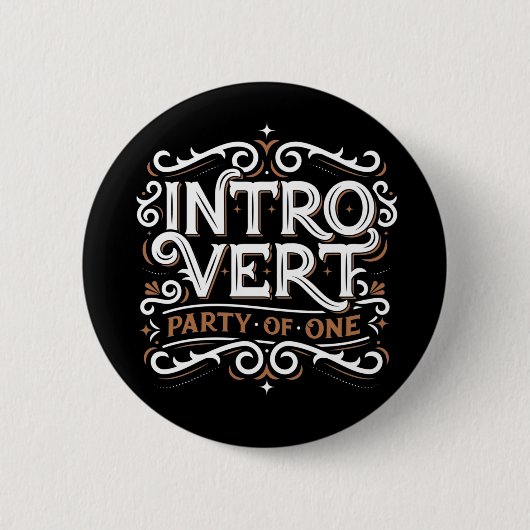 Introvert (Partij van één)/Button Pin Ronde Button 5,7 Cm (Voorkant)