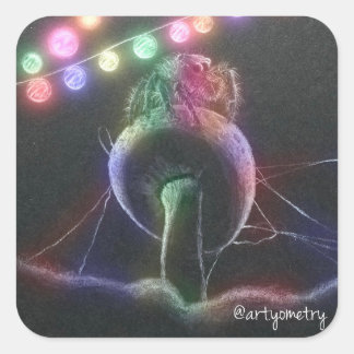 Introvert Party Vierkante Sticker