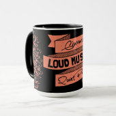 Introvert persoonlijkheid luide muziek stille mens mok (Voorkant links)