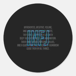 Introvert Persoonlijkheid Type Beschrijving Ronde Sticker