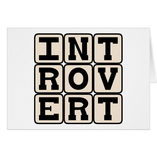 Introvert, persoonlijkheidslabel (Voorkant Horizontaal)