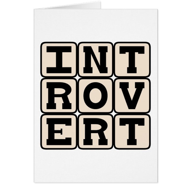 Introvert, persoonlijkheidslabel (Voorkant)