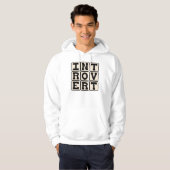 Introvert, persoonlijkheidslabel hoodie (Voorkant volledig)