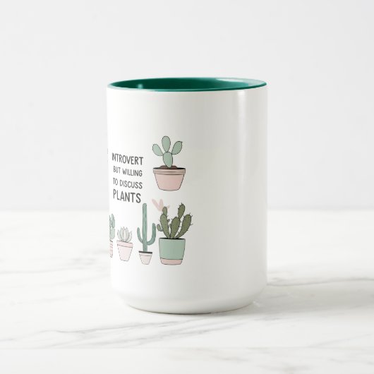 Introvert Plant Lover Mok - Grappig cadeau voor Pl (Midden)