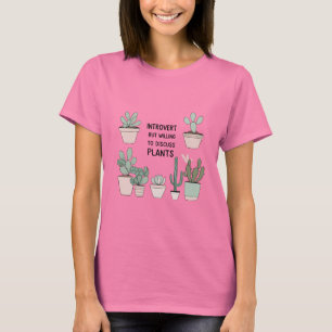 Introvert Plant Lover T-shirt – Funny Minimal Desi