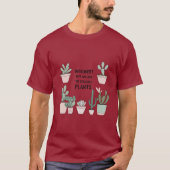 Introvert Plant Lover T-shirt – Funny Minimal Desi (Voorkant)