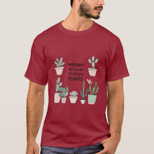 Introvert Plant Lover T-shirt – Funny Minimal Desi