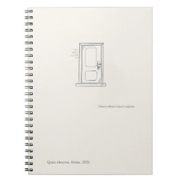 Introvert Quiet Solitude Closed Door Notebook Notitieboek