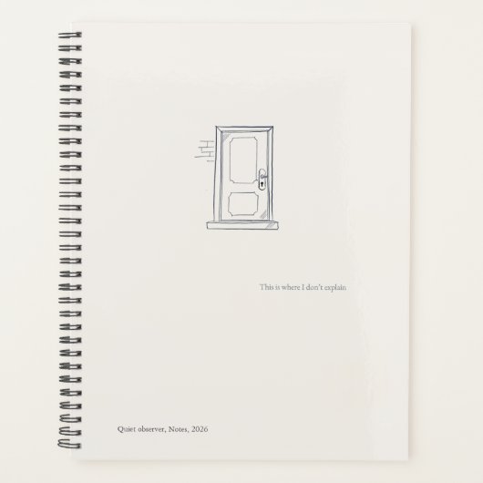Introvert Quiet Solitude Minimal Line Art Planner (Voorkant)