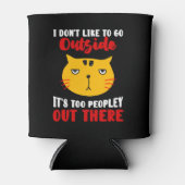 Introvert Quote Cat Blikjeskoeler (Voorkant)