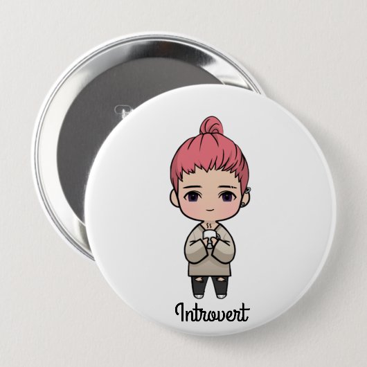 Introvert Ronde Button 4,0 Cm (Voorkant /achterkant)