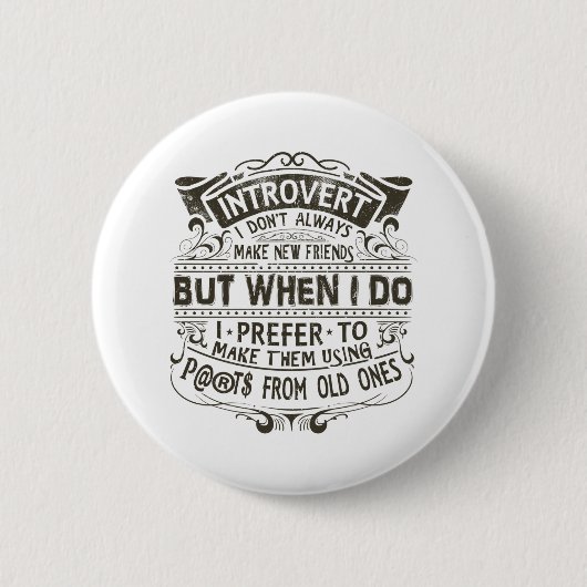 Introvert Ronde Button 5,7 Cm (Voorkant)