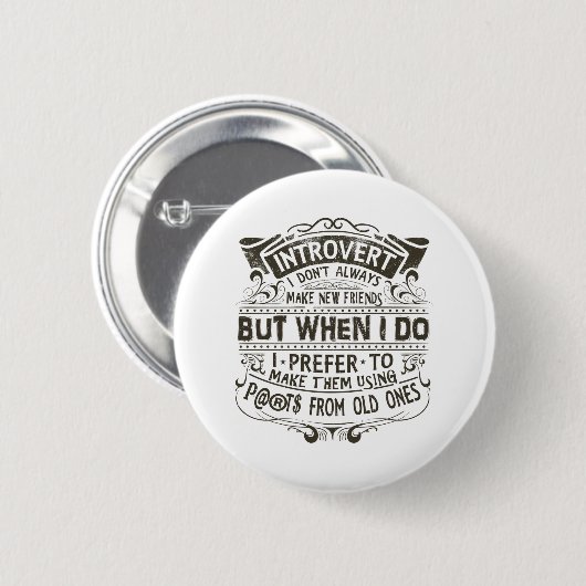 Introvert Ronde Button 5,7 Cm (Voorkant /achterkant)