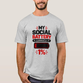 Introvert Sarcasme Mijn Sociale Batterij Is Moment T-shirt