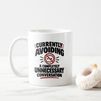 Introvert Sarcasme Vermijd Onnodige Conversatie Koffiemok