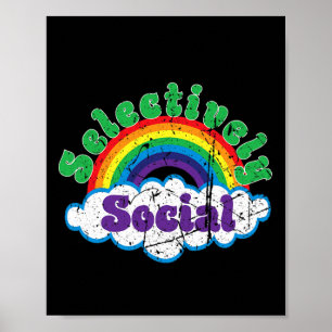 Introvert Selectief bewustzijn voor sociale geeste Poster