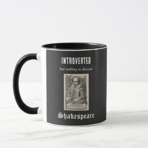Introvert Shakespeare Literatuur Thema Funny Mug Mok