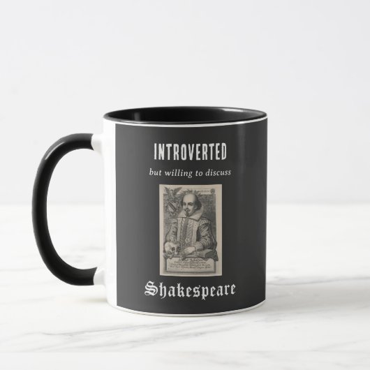 Introvert Shakespeare Literatuur Thema Funny Mug Mok (Links)