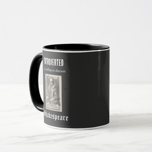 Introvert Shakespeare Literatuur Thema Funny Mug Mok (Voorkant links)