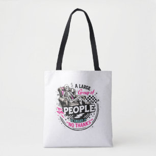 Introvert Skelet Ontspant Met Koffie Nee Bedankt  Tote Bag