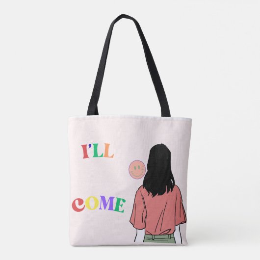Introvert sociale batterij boodschappentas tote bag (Achterkant)
