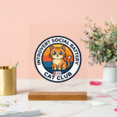 Introvert Sociale Batterij Kat Cute Kitty Ontwerp Acryl Bord (Huwelijk)