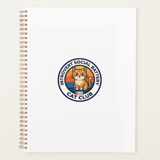 Introvert Sociale Batterij Kat Cute Kitty Ontwerp Planner (Voorkant)