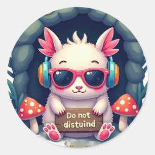 Introvert Sociale Batterij Leeg Geluidsisolatie He Ronde Sticker
