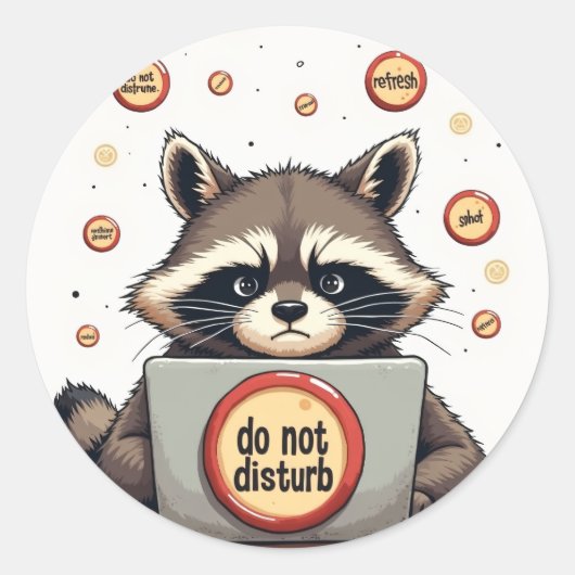 Introvert Sociale Media Vermijdingshumor Sticker D (Voorkant)